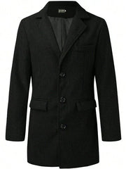 Herren Mantel Mit Klassischen Revers | Lang