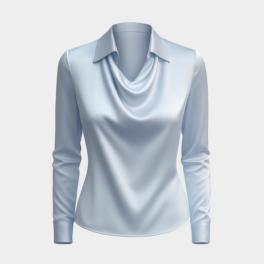 Lynn Elegante Bluse | Hellblau