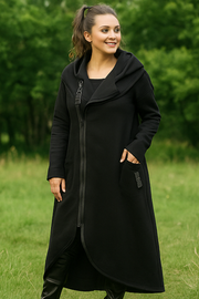 Nana Hoodie mit Reißverschluss | Schwarz