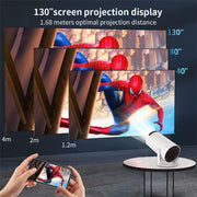 Avelena | Tragbarer 4K Smart Projektor mit Wifi & Bluetooth 180 Grad Projektionswinkel Autofokus