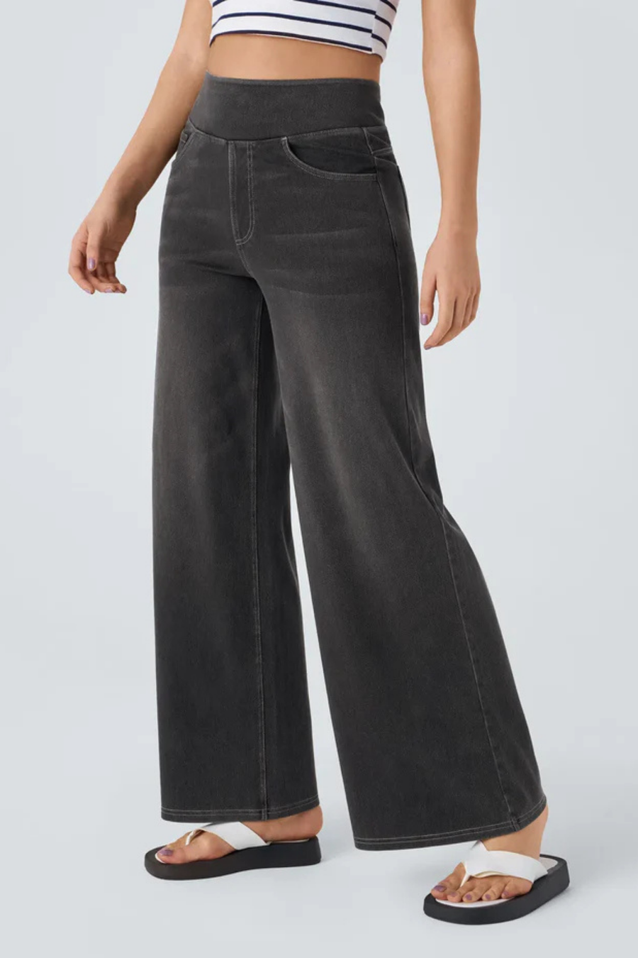 Evanna Hose mit hoher Taille | Schwarz