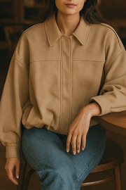 Nala Vintage Oversized Jacket | Beige