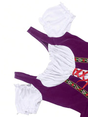 Oktoberfest Dirndl Kleid für Damen – Traditionelles Trachtenkleid mit Schürze