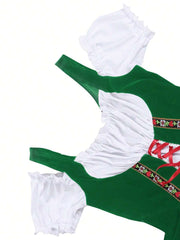 Oktoberfest Dirndl Kleid für Damen – Traditionelles Trachtenkleid mit Schürze