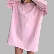 Bequemes | Oversize Langarm-T-Shirt-Kleid für dich