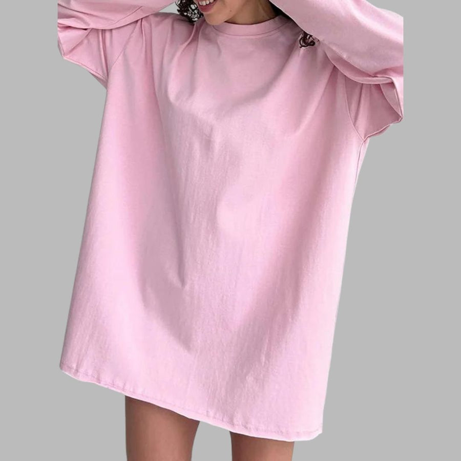 Bequemes | Oversize Langarm-T-Shirt-Kleid für dich