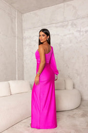 Dorie™ - Asymmetrisches Kleid mit Langem Schlitz