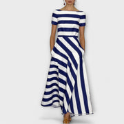 Janell - Streifenmaxikleid