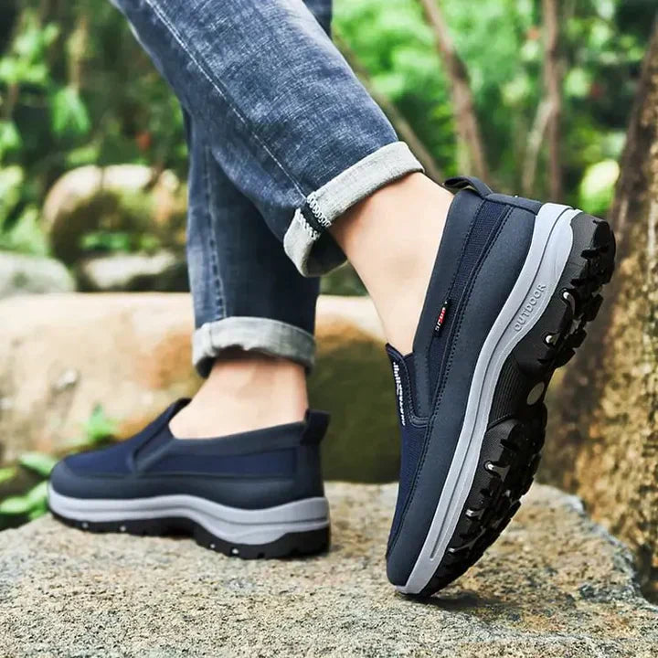 Herren-Slip-On-Outdoorschuhe mit rutschfester Sohle