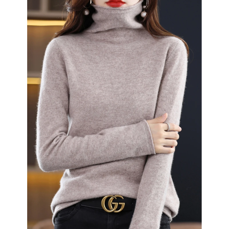 Heidi-Mode | Luxe Cashmere Pullover Damen Weicher Rollkragenpullover, Warm & Stilvoll