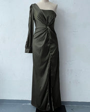 Helena - Elegantes One-Shoulder-Kleid mit Schlitz für Damen