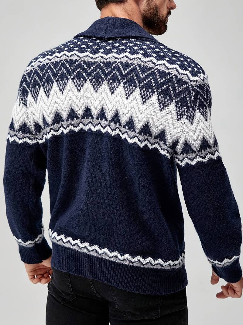 Elroy - Lässiger Pullover Mit Geometrischem Muster