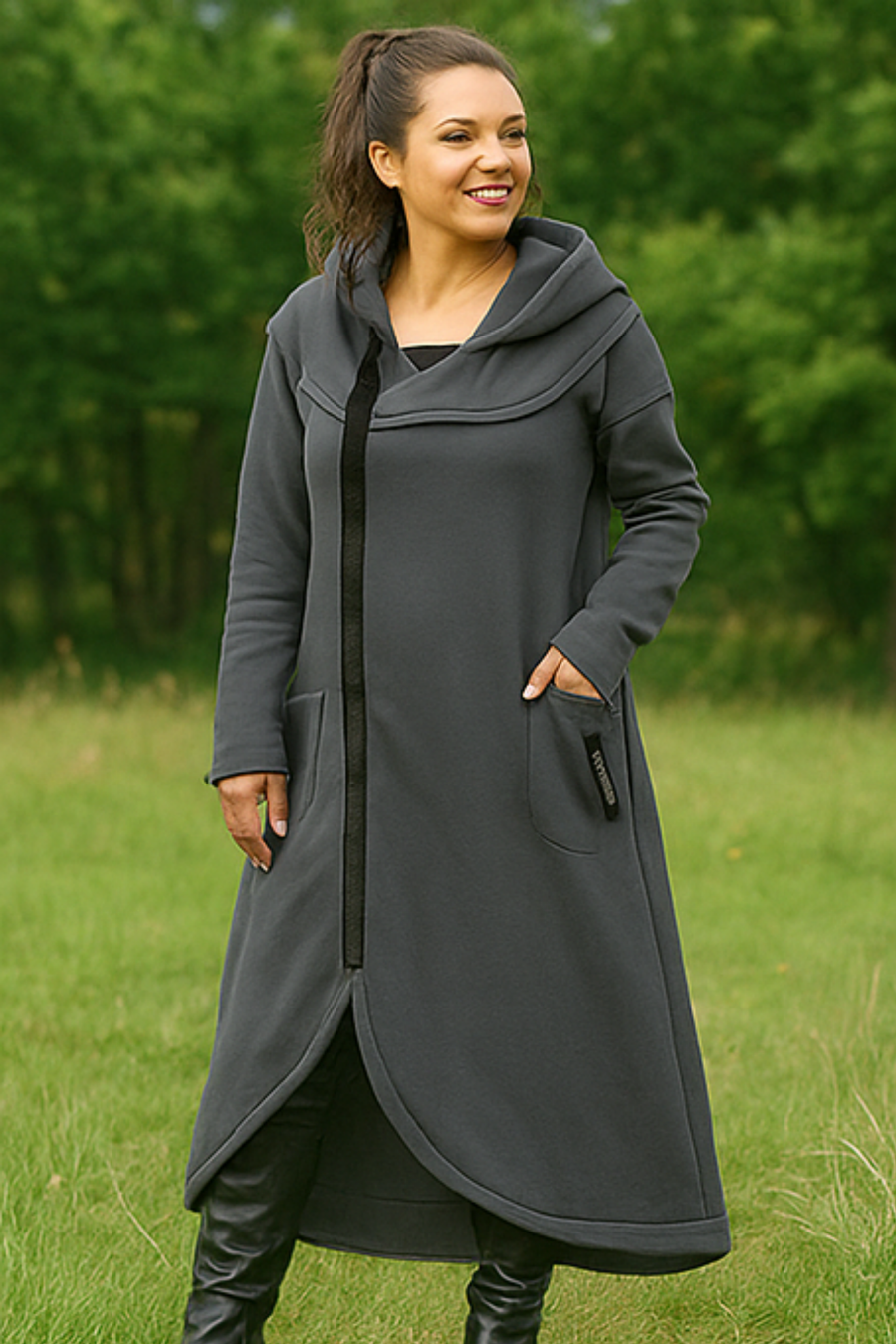 Nana Hoodie mit Reißverschluss | Grau