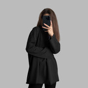 Bequemes | Oversize Langarm-T-Shirt-Kleid für dich