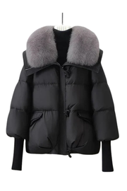 Indila | Jacke mit Fellkragen