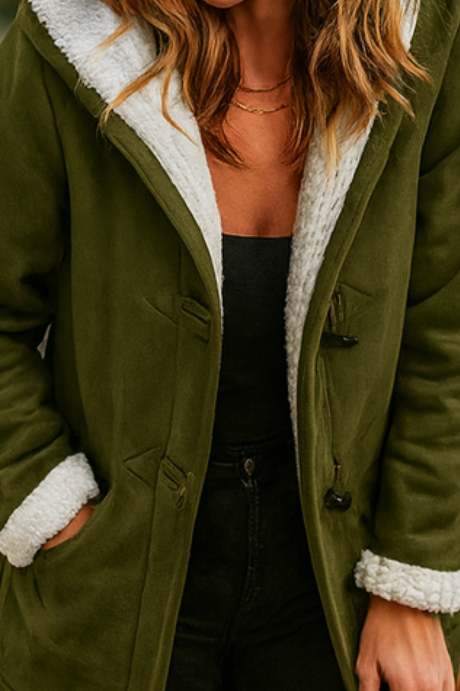 Serena Klassische Fleecejacke | Grün
