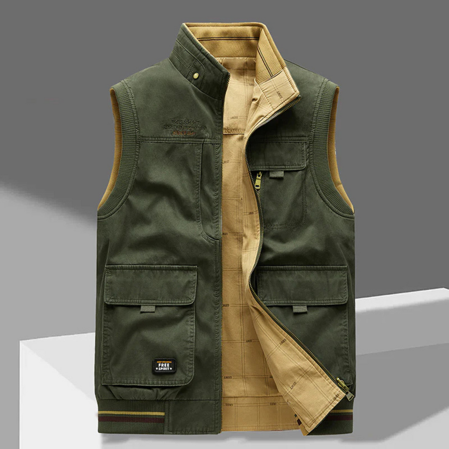 Martin Luxus-Bodywarmer | Khaki Grün