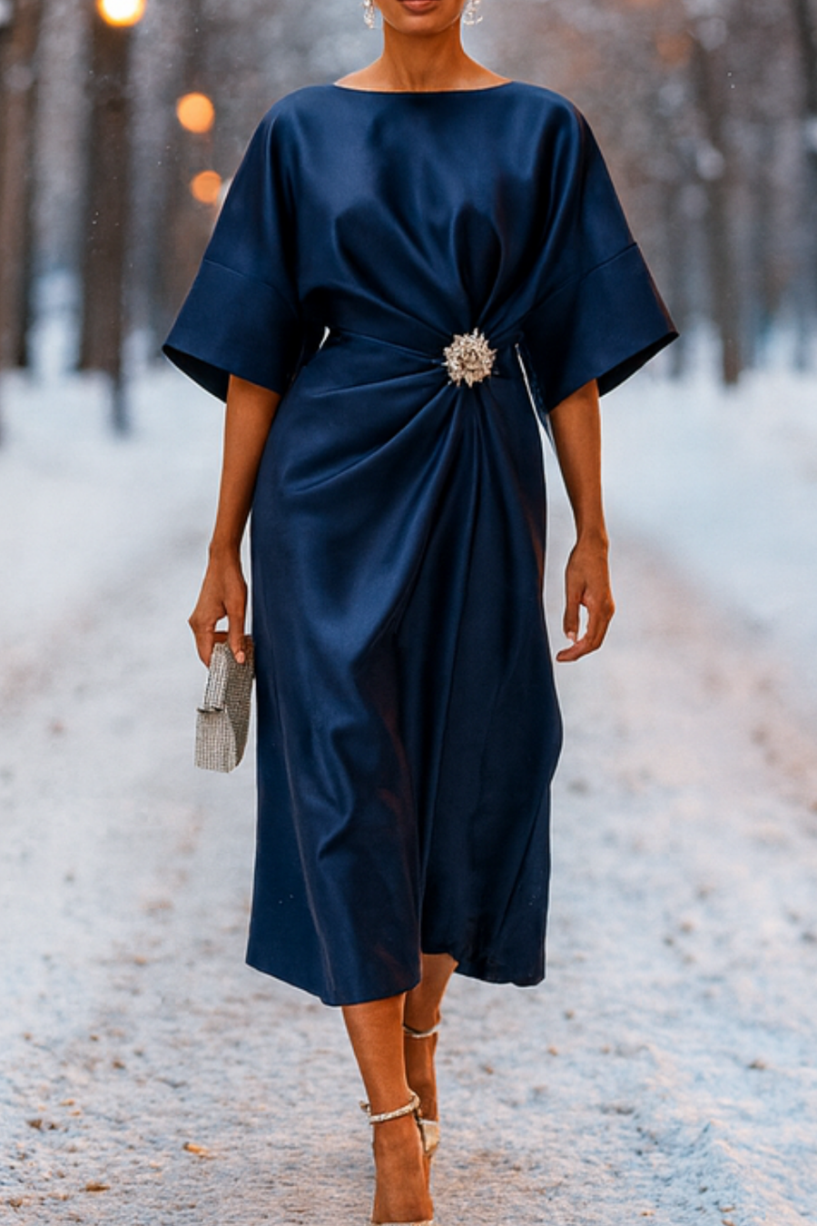 Anne Langes Abendkleid | Marineblau