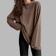 Bequemes | Oversize Langarm-T-Shirt-Kleid für dich