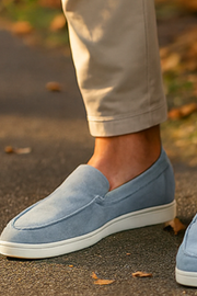 Chase Elegante Wildleder-Loafer | Hellblau
