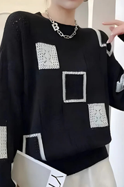 Ayla Strickpullover | Schwarz