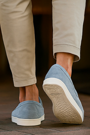 Chase Elegante Wildleder-Loafer | Hellblau