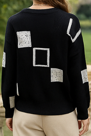 Ayla Strickpullover | Schwarz