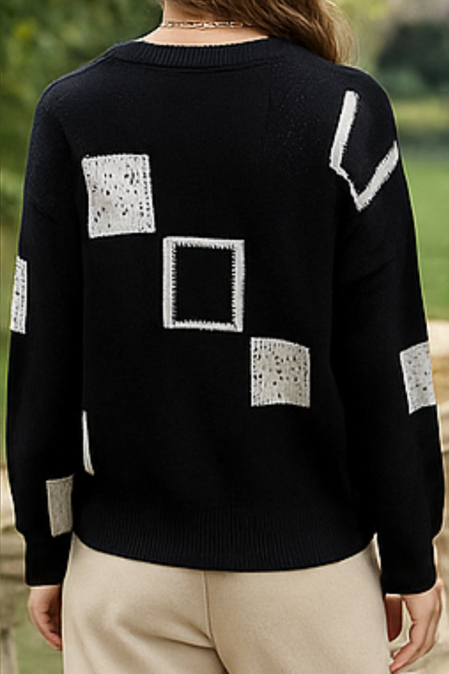 Ayla Strickpullover | Schwarz