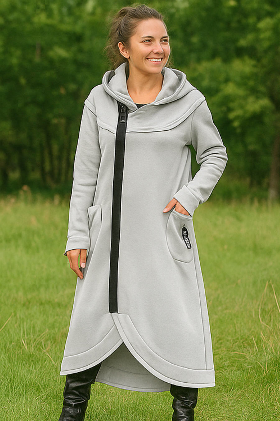 Nana Hoodie mit Reißverschluss | Weiß