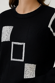 Ayla Strickpullover | Schwarz