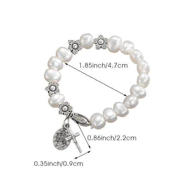 Ninetta – Serenity Jungfrau Maria Gänseblümchen-Armband