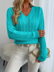 Zivah - Stylischer Gerippter Pullover Mit V-Ausschnitt