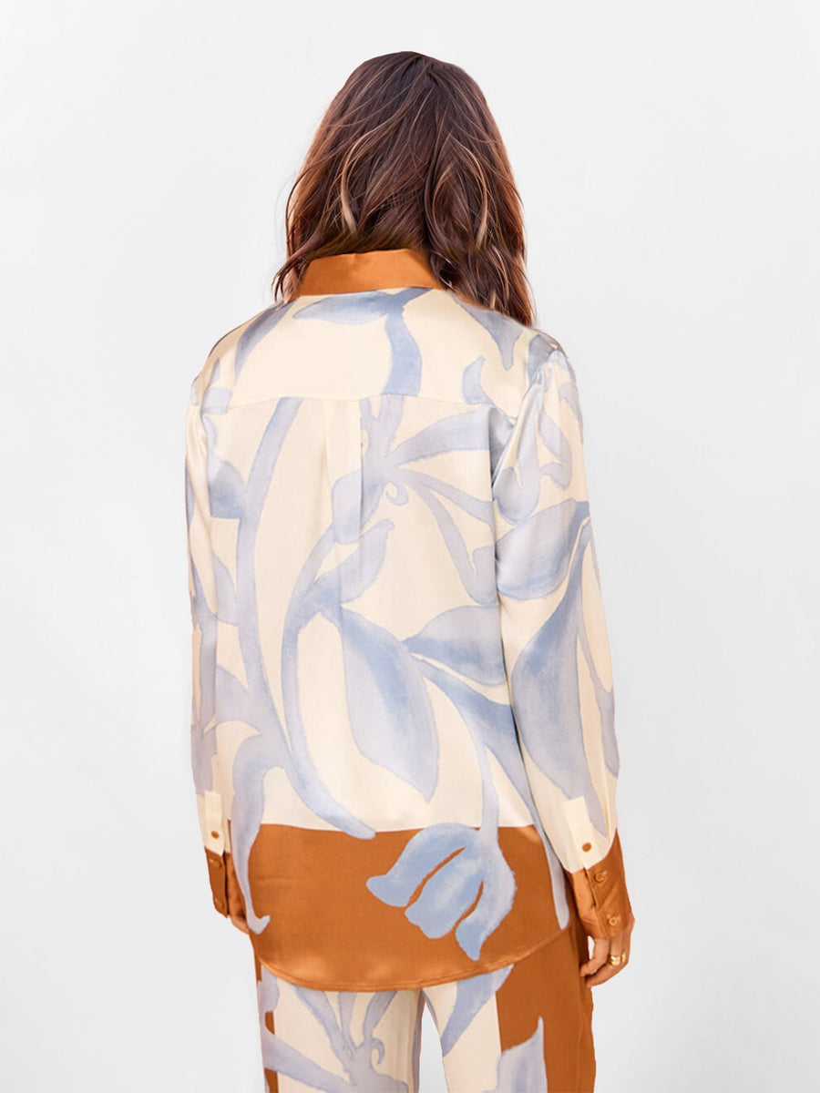 Vollständiges Golden Leaf – Oversized-Hemd und passende Hose