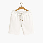 Herren Leinen Sommer Shorts mit Kordelzug und Taschen