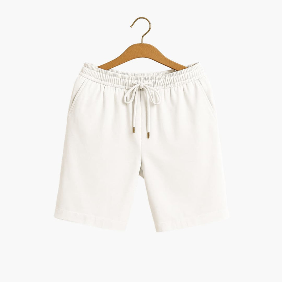 Herren Leinen Sommer Shorts mit Kordelzug und Taschen