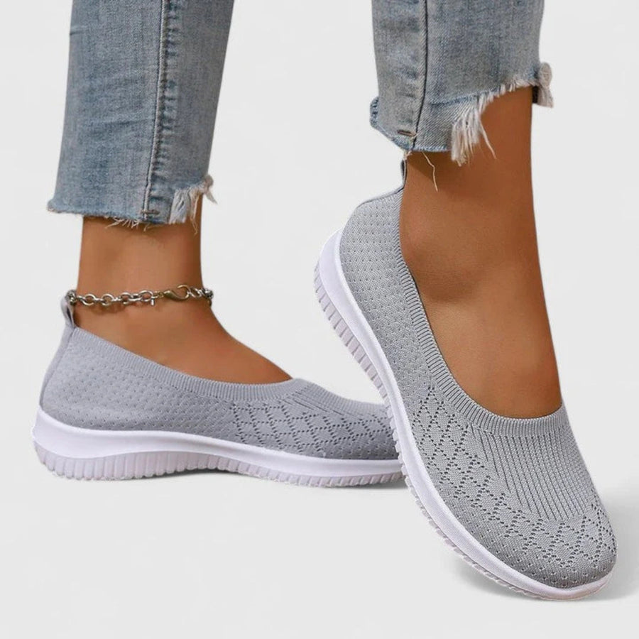 Lara | Damen Leichte Slip-On Strick Ballerinas
