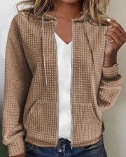 Stylischer Damen Hoodie Mit Langem Ärmel | Mit Reißverschluss
