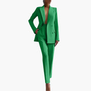 Elegantes Damen Blazer-Ensemble - Taillierter Schnitt mit Hose