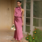 Juliana - Stilvolles Neckholder-Kleid ohne Schulter
