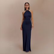 Jianna - Stilvolles Neckholder-Maxikleid