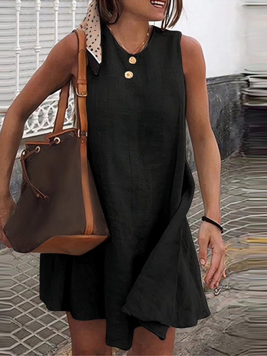 Kurzes Leinenkleid