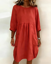 Shadia - Lockeres und Lässiges Midikleid
