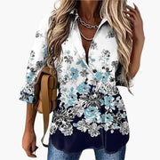 Lockere Damenbluse mit Blumenmuster - Luftig & Elegant