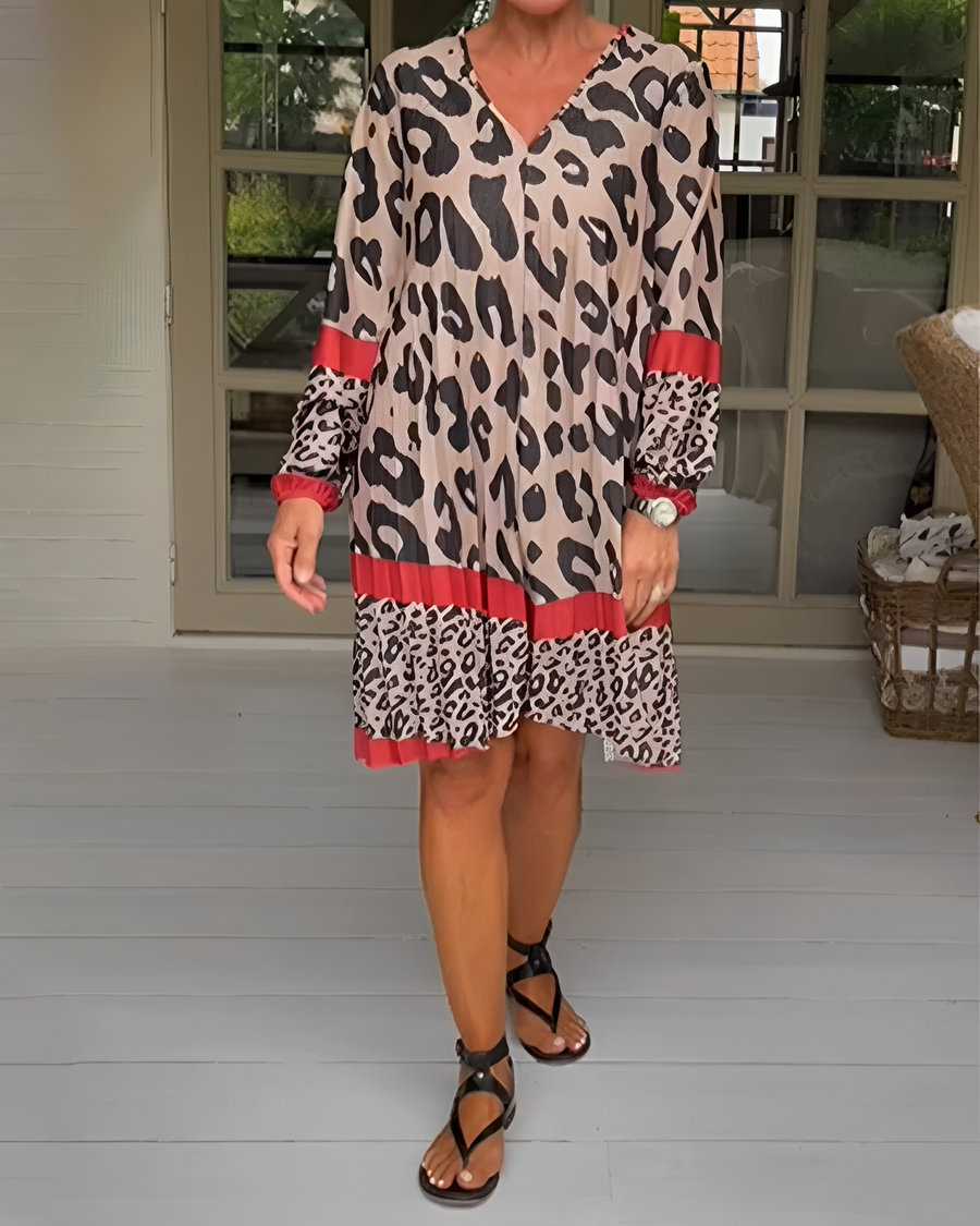 Marfie - Schickes Mini-Kleid mit V-Ausschnitt
