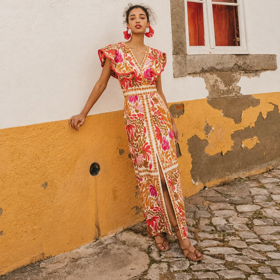 Rhian - Schickes Kleid mit offenem Rücken