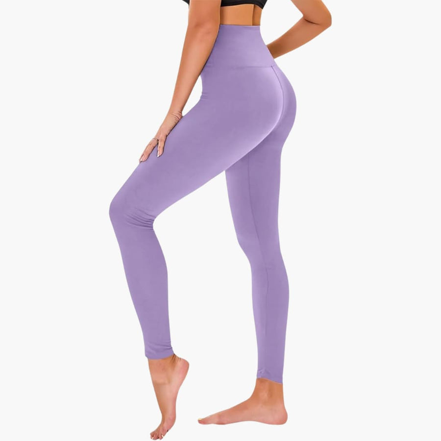 Damen Leggings mit Leopardenmuster und hohem Bund aus Stretchmaterial