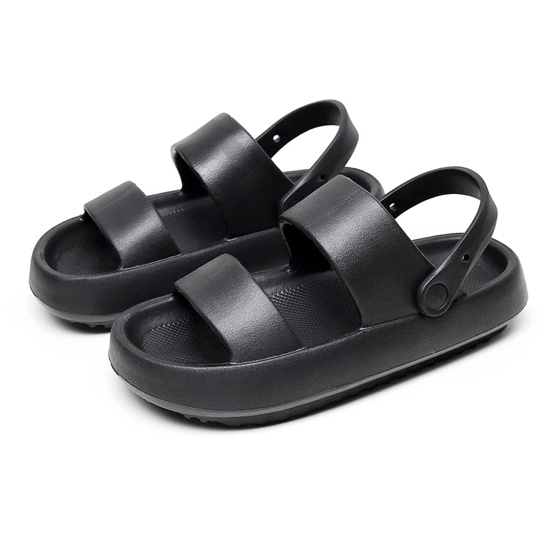 Yula - Orthopädische Sandalen | Comfort Plus Pantoletten mit Doppelriemen | Gepolsterte, lässige Slip-On-Sandalen
