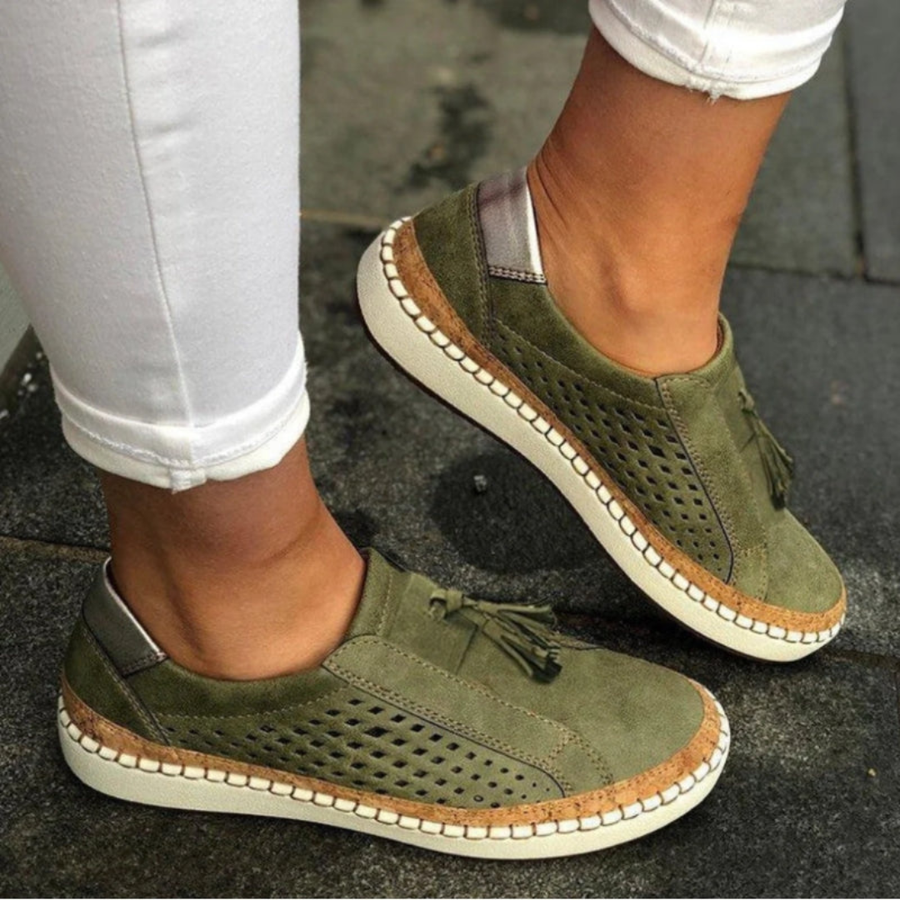 Karin | Damen Perforierte Slip-On Casual Sneakers
