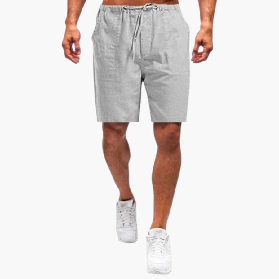 Sommerliche Freizeitherren-Shorts mit Kordelzug und Seitentaschen