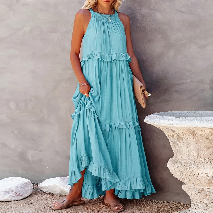 Vessa - Stilvolles Stufen-Maxikleid